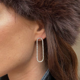 Hollow Tennis Krystal Øreringe 18K Guldbelagt