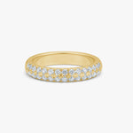 Crystal Band Ring 18K gold plated 4mm