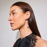 Krystal Perle Drop Øreringe Sølvfarvet