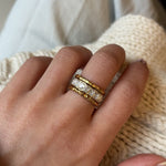 Scoria & Eternity Ring 18K Guldbelagt Sæt