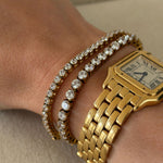 Tennis Luxe Armbånd 18K Guldbelagt 3mm