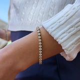 Tennis Luxe Armbånd 18K Guldbelagt 4mm