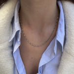 Twisted Halskæde Sølvfarvet