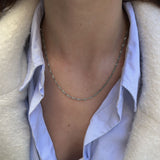 Twisted Halskæde Sølvfarvet