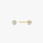 Camilla Krøyer Jewellery Krystal Stud Øreringe 18K Guldbelagt 2mm