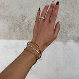 Oval Dome Bangle 18K Gold Plated