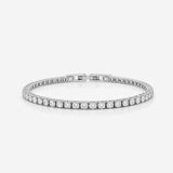 Tennis Luxe Armbånd Sølvfarvet 3mm
