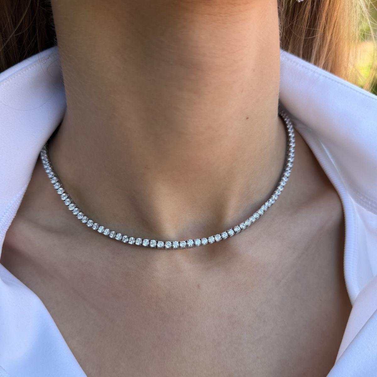 Tennis Luxe Armbånd Sølvfarvet 3mm