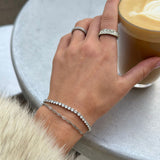 Twisted Armbånd Sølvfarvet