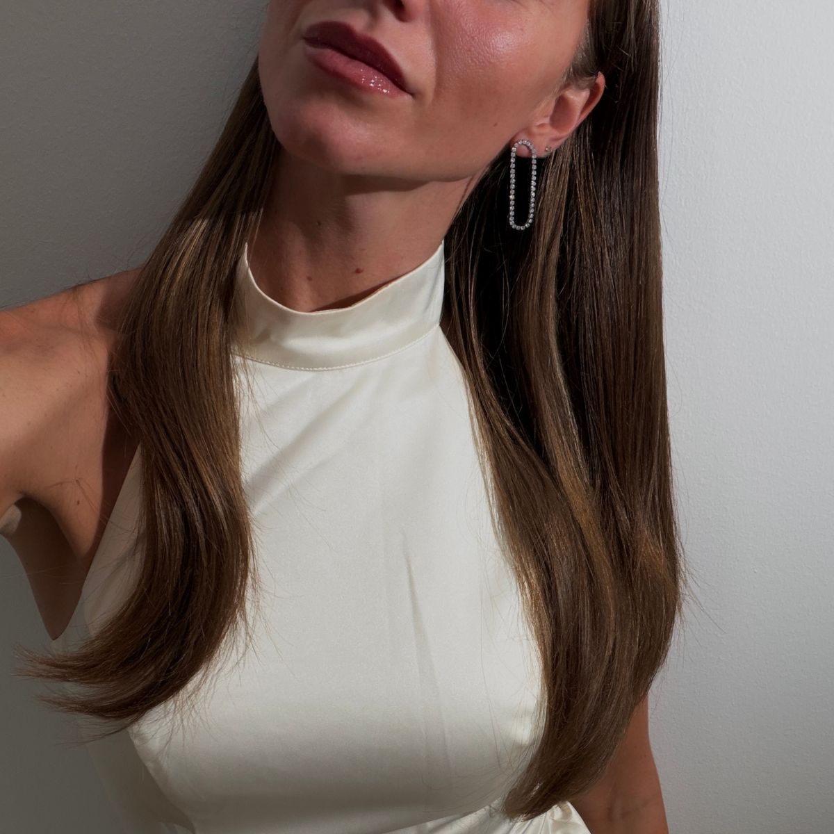 Armor Faceted Pearl Earrings 18K Gold Plated 7mm 