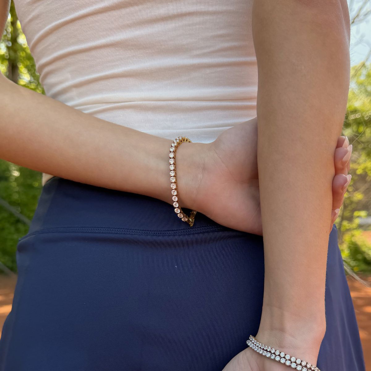 Tennis Luxe Armbånd 18K Guldbelagt 4mm