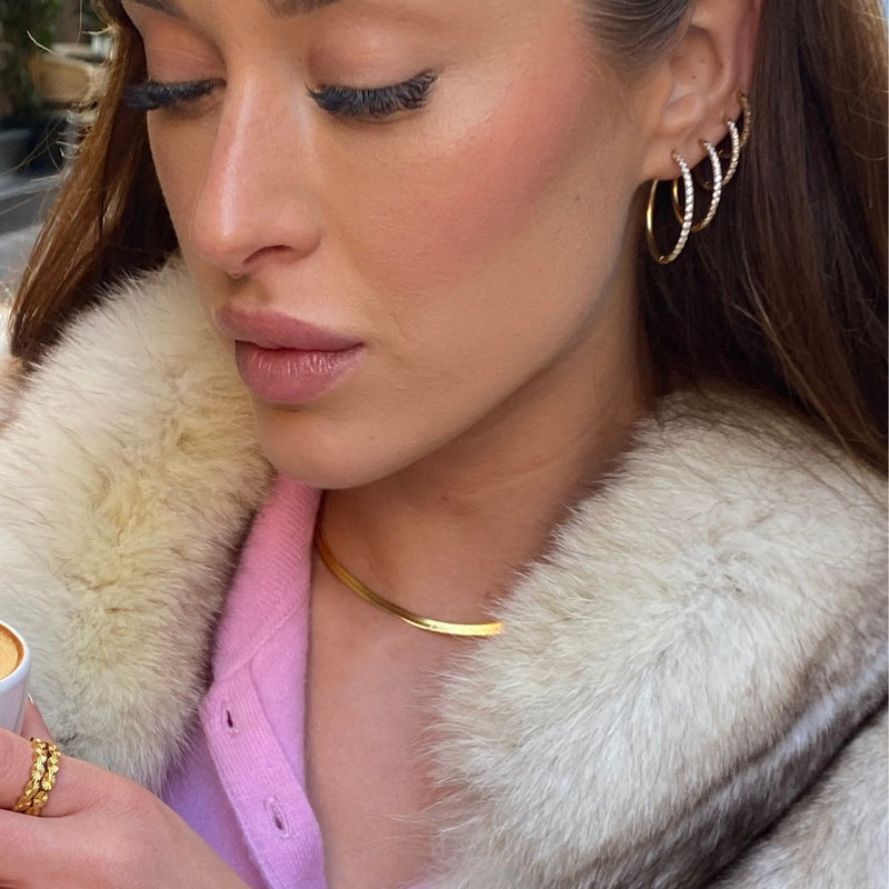 Classic Krystal Creoler 18K Guldbelagt 25mm