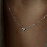 Mini Heart Halskæde Sølvfarvet