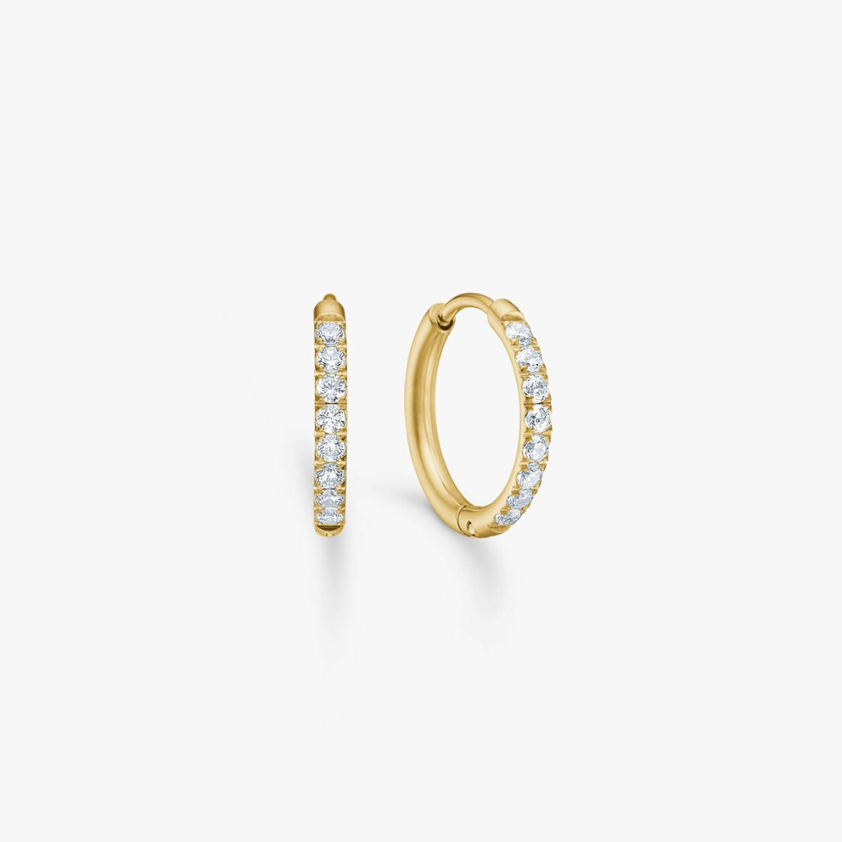 Classic Krystal Creoler 18K Guldbelagt 12mm