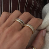 Crystal Band Ring 18K gold plated 4mm