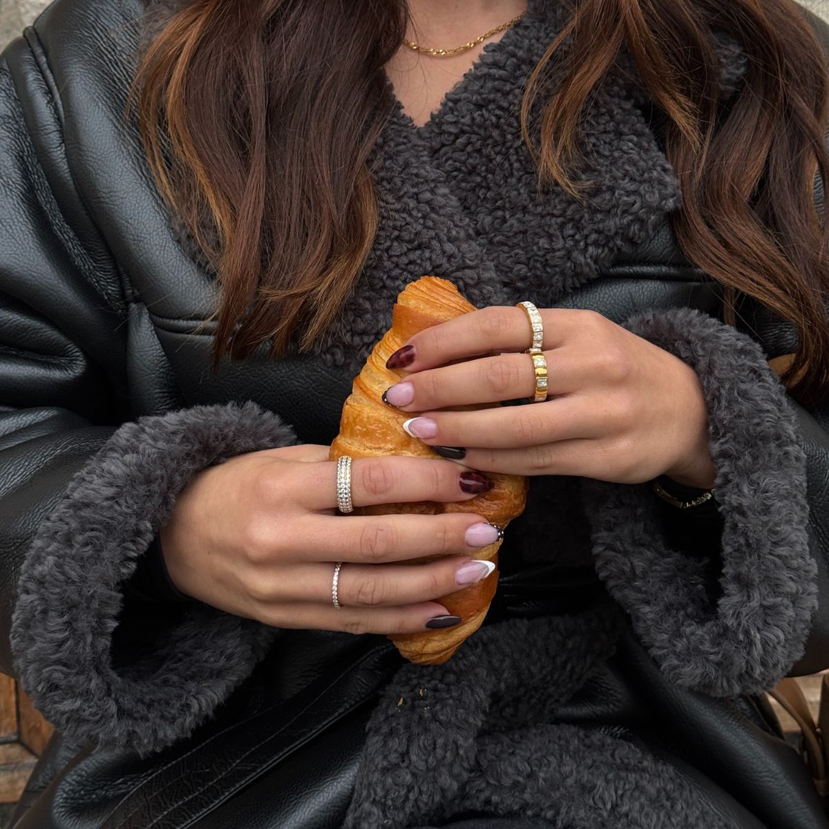 Krystal Band Ring 18K Guldbelagt 6mm