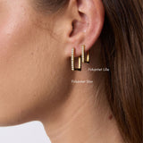 Firkantet Krystal Creol Sæt & Studs 18K Guldbelagt