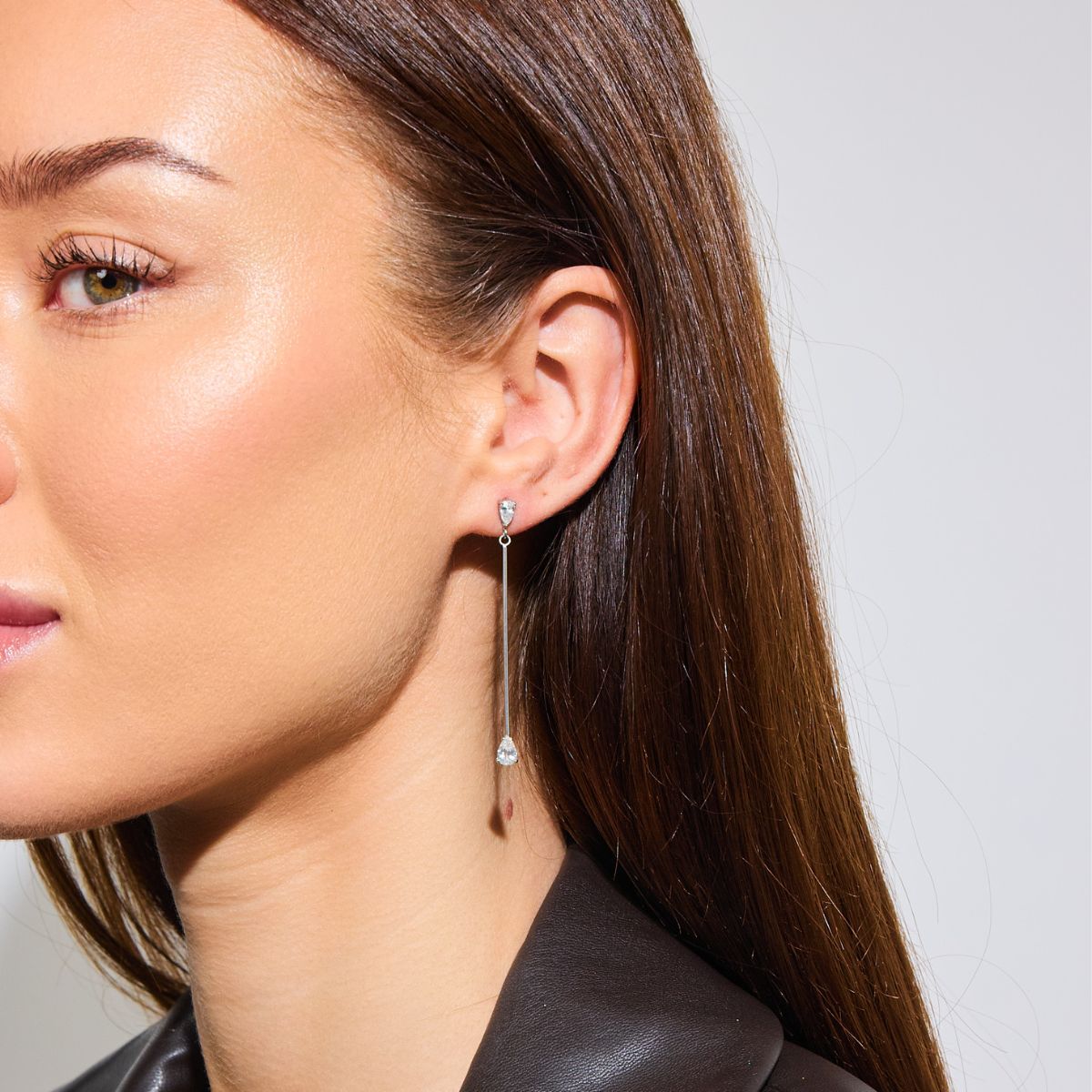 Armor Faceted Pearl Earrings 18K Gold Plated 7mm 