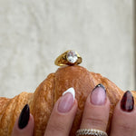 Crystal Band Ring 18K gold plated 6mm