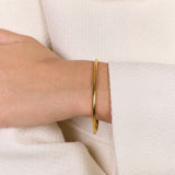 Oval Dome Bangle 18K Gold Plated