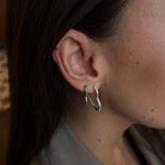 Heart Classic & Krystal Creoler Sølvfarvet Sæt