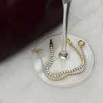 Tennis Krystal Armbånd 18K Guldbelagt 3mm