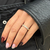 Crystal Band Ring 18K gold plated 4mm