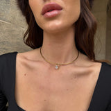 Teardrop Krystal Choker 18K Guldbelagt