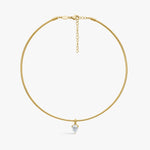 Teardrop Krystal Choker 18K Guldbelagt