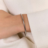 Oval Dome Bangle Silver