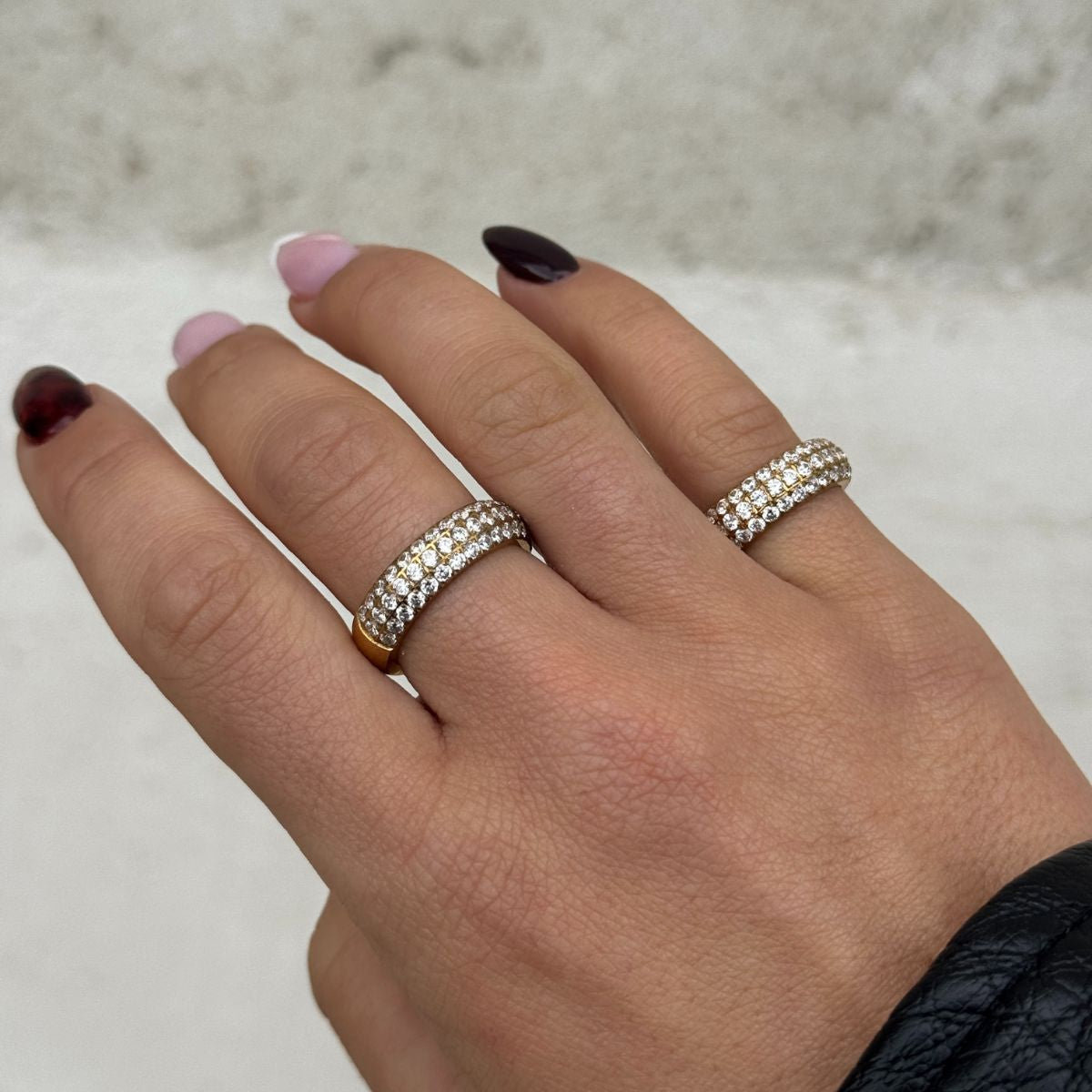 Krystal Band Ring 18K Guldbelagt 6mm