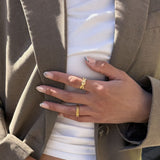 Sun Kiss Eternity Ring 18K Guldbelagt 7mm