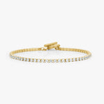 Tennis Krystal Armbånd 18K Guldbelagt 2mm