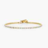 Tennis Krystal Armbånd 18K Guldbelagt 2mm