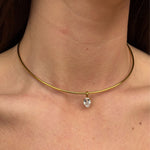 Teardrop Krystal Choker 18K Guldbelagt