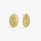 Wind Oval Earrings 18K Gold Plated