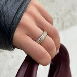 Krystal Band Ring 18K Guldbelagt 6mm