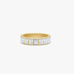 Crystal Band Ring 18K gold plated 6mm