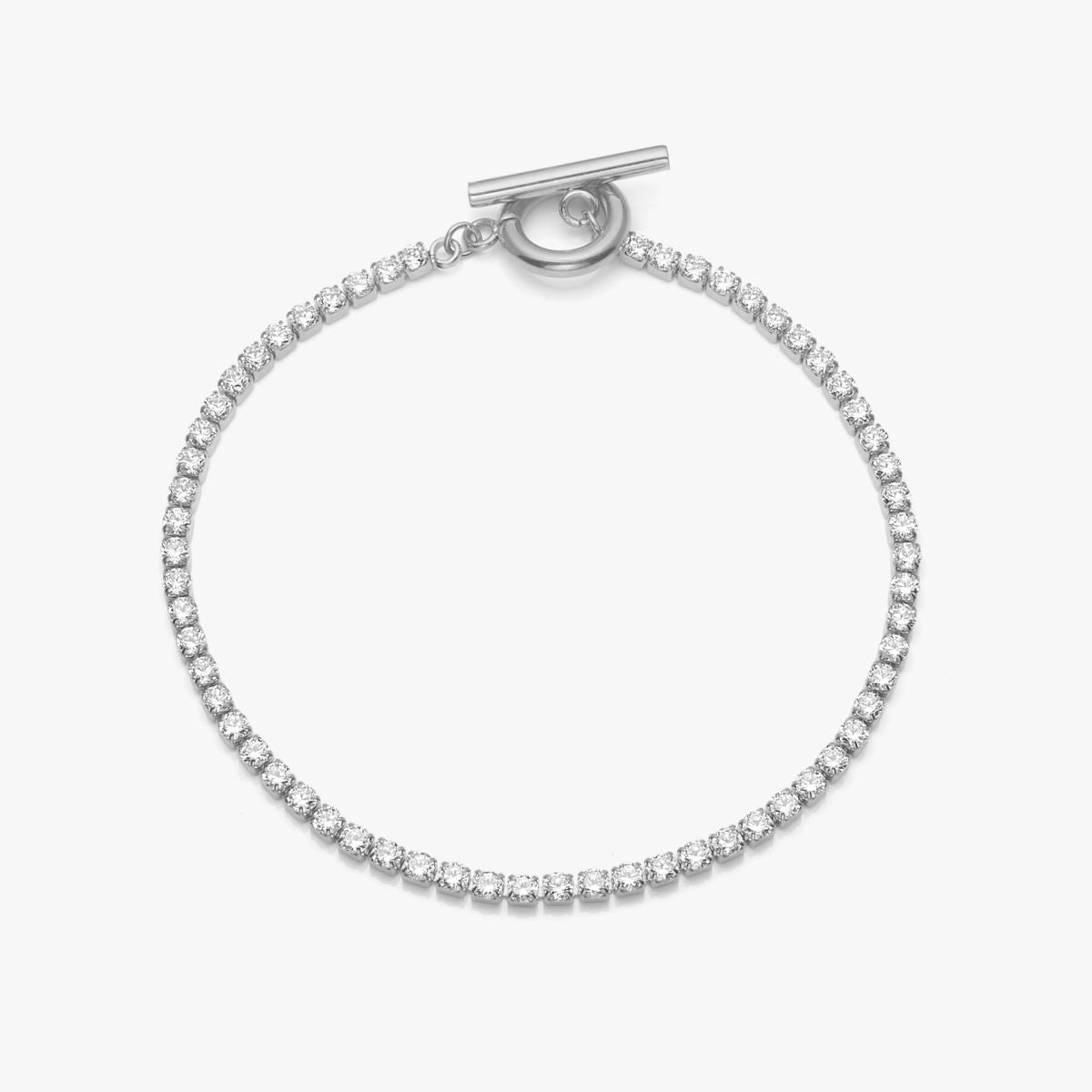 Crystal Bangle 18K gold plated 4mm