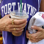 Hammered Oval Signet Ring 18K Gold Plated 