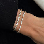 Tennis Krystal Armbånd 18K Guldbelagt 3mm