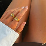 Sun Kiss Band Ring 18K Guldbelagt 2mm