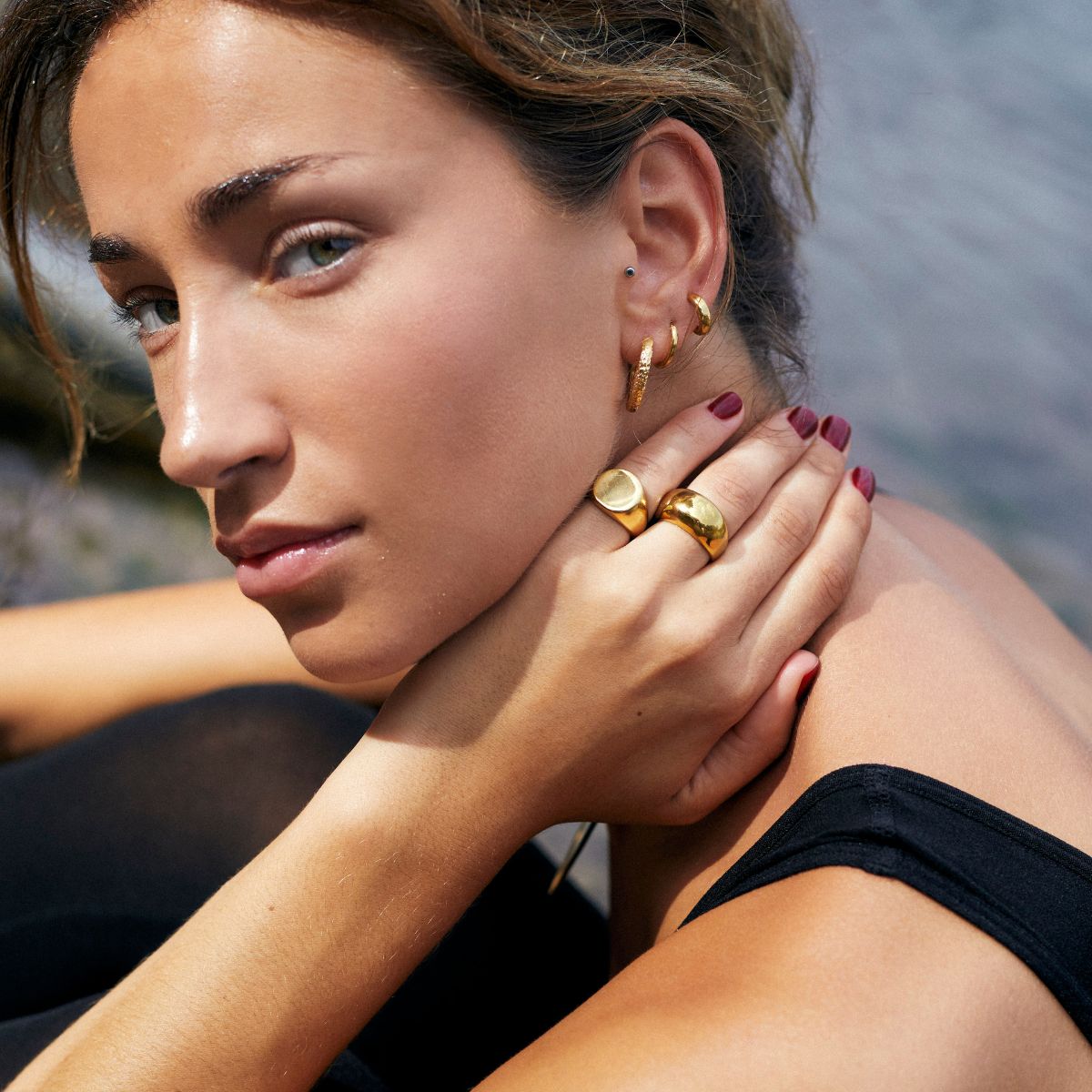 Camilla Krøyer Jewellery Classic Creoler 18K Guldbelagt 10mm i midten