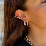 Camilla Krøyer Jewellery Classic Creoler 18K Guldbelagt 10mm med Classic Krystal