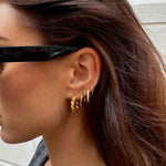 Camilla Krøyer Jewellery Classic Creoler 18K Guldbelagt 12mm med Classic Krystal