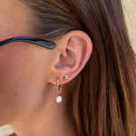 Camilla Kroeyer Jewellery Classic Creoler 18K Guldbelagt 12mm med Classic Perle Vedhæng