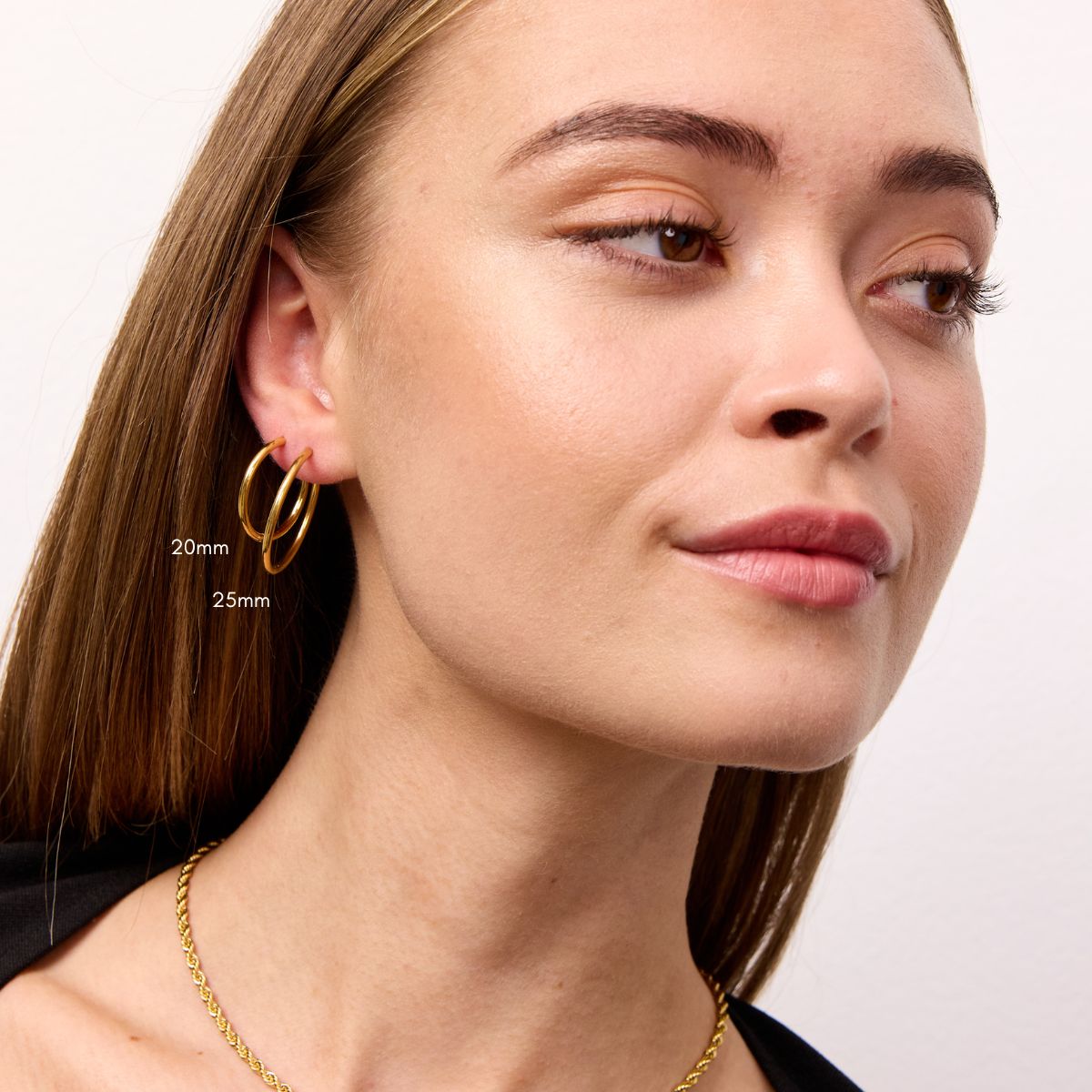 Camilla Krøyer Jewellery Classic Creoler 18K Guldbelagt 20mm og 25mm