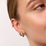 Classic Creoler 18K Guldbelagt Helix 6mm med Sun Kiss Creoler