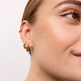 Classic Creoler 18K Guldbelagt lille Helix