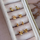 Sun Kiss Heart Stud Øreringe 18K Guldbelagt Camilla Krøyer Jewellery